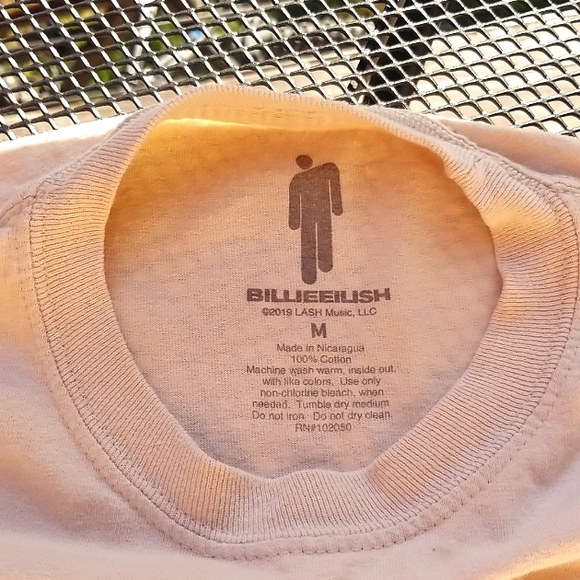 Billie Eeilish long sleeve shirt medium size "Don't Smile At Me" 100% cotton - Picture 7 of 10